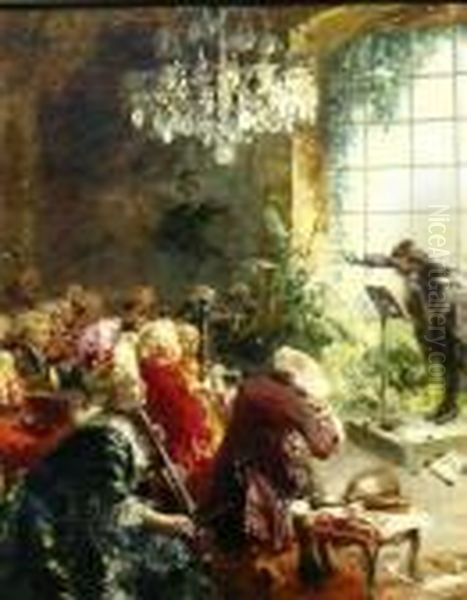 The Concert Oil Painting by Sinibaldo Tordi