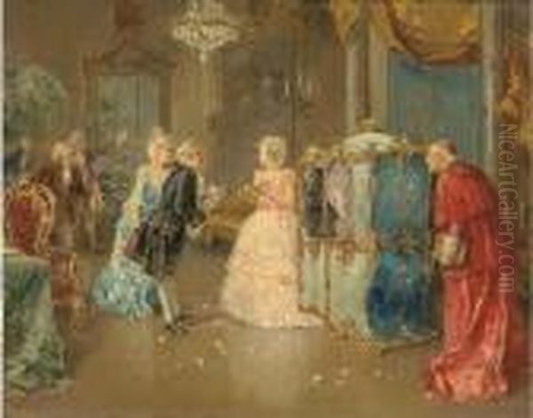 The New Arrival Oil Painting by Sinibaldo Tordi