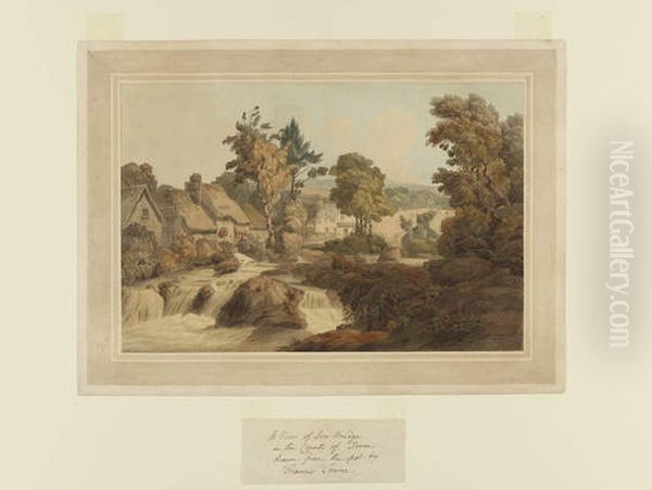 Ivy Bridge, Devon Oil Painting by Francis Towne