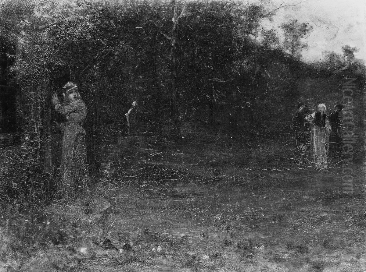 And She was a Witch Oil Painting by George Fuller