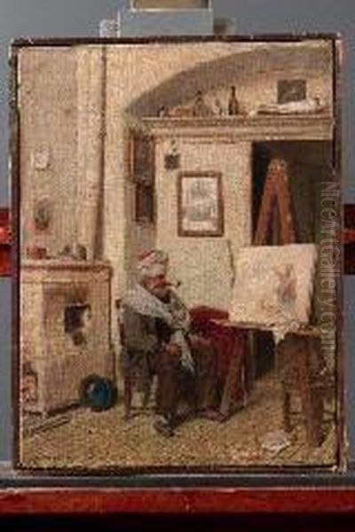 Uomo Con Turbante
Nello Studio Del Pittore Oil Painting by Angelo Trezzini