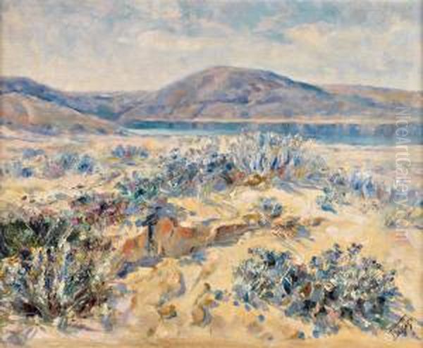 Flores De Dunas -ericeira / Foz Do Lisandro Oil Painting by Falcao Trigoso