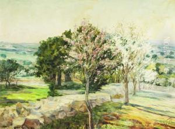 Paisagem Com Arvores Oil Painting by Falcao Trigoso