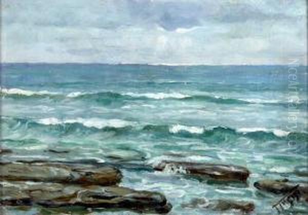 Sinfonia Das Aguas/ Marinha (ericeira) Oil Painting by Falcao Trigoso