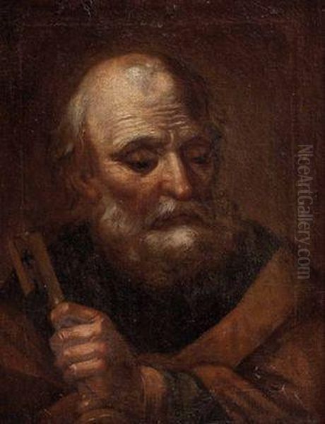 Der Hl. Petrus Mit Dem Himmelsschlussel Oil Painting by Paul Troger