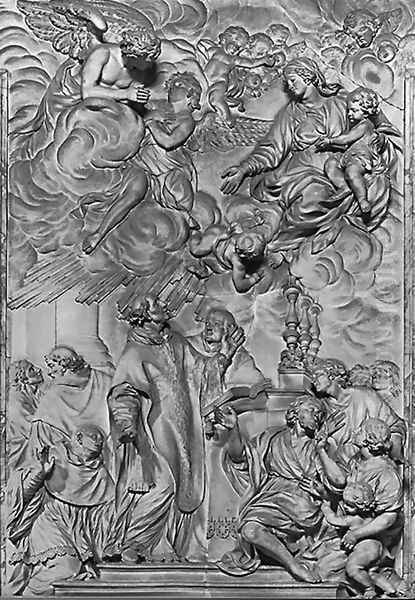 First Mass of St Andrea Oil Painting by Giambattista Foggini