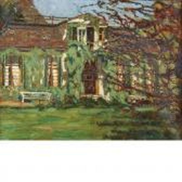 House And Garden Oil Painting by Wilhelm Heinrich Trutbner