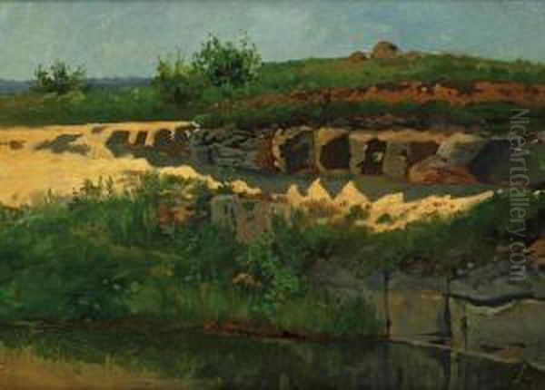 Landschaft Mit Einer Sandgrube Oil Painting by Wilhelm Heinrich Trutbner