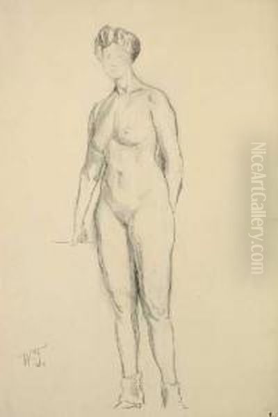 Weiblicher Akt. Oil Painting by Wilhelm Heinrich Trutbner