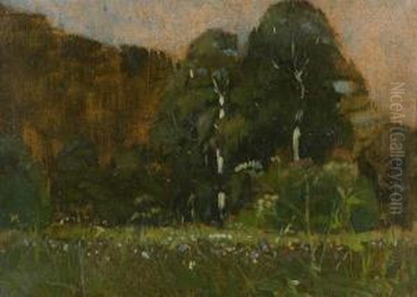 Waldstudie Oil Painting by Wilhelm Heinrich Trutbner