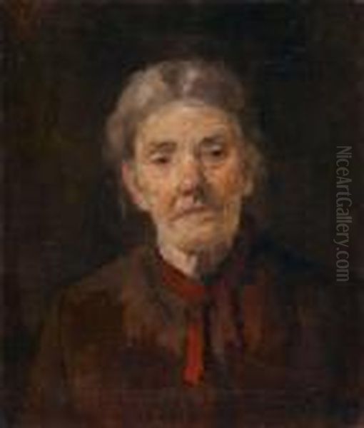 Bildnis Einer Alten Bauerin Oil Painting by Wilhelm Heinrich Trutbner