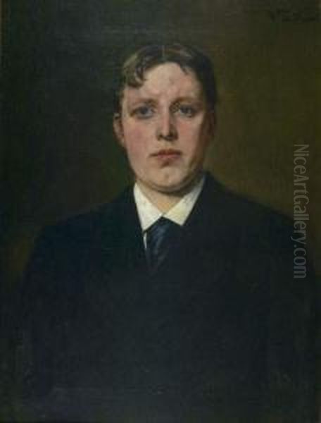 Der Hofgoldschmied Nikolaus Trubner, Bruder Des Kunstlers. Oil Painting by Wilhelm Heinrich Trutbner