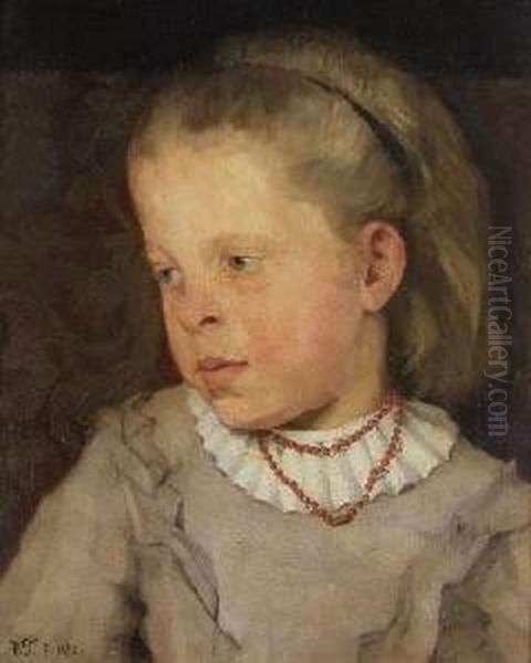Kinderportrat Oil Painting by Wilhelm Heinrich Trutbner