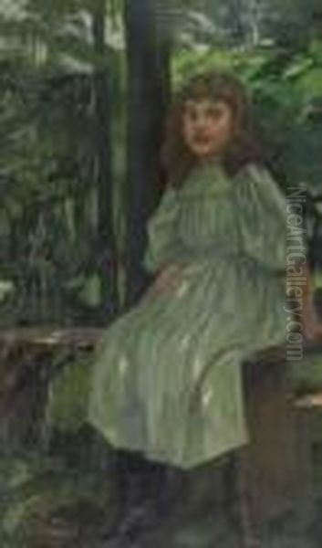 Kleines Madchen Oil Painting by Wilhelm Heinrich Trutbner