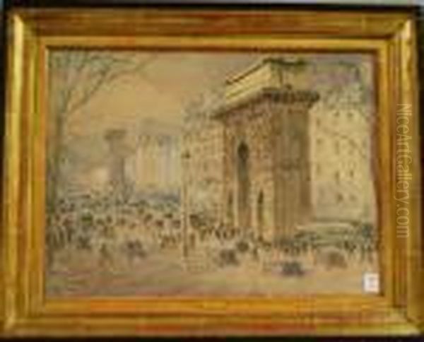 Boulevard St. Martin Oil Painting by Fernand Fortune Truffaut