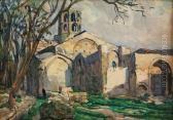 Les Aliscamps, Arles Oil Painting by Fernand Fortune Truffaut