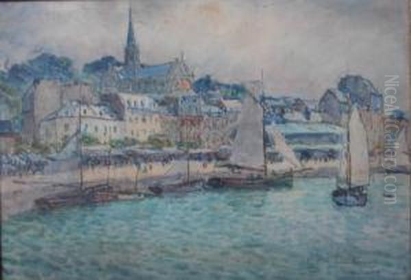 Trouville Oil Painting by Fernand Fortune Truffaut