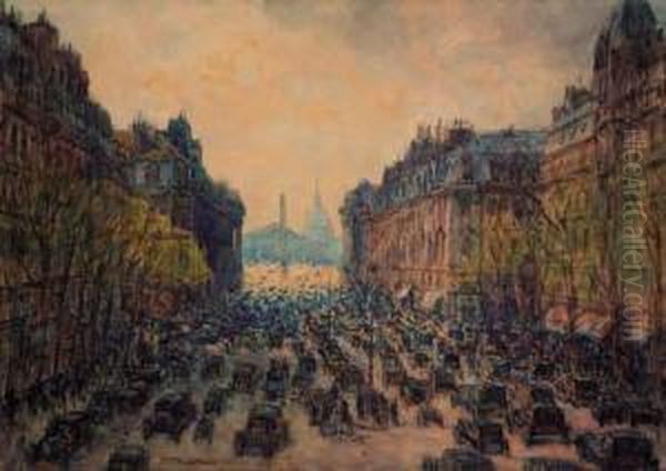 La Rue Royale Oil Painting by Fernand Fortune Truffaut