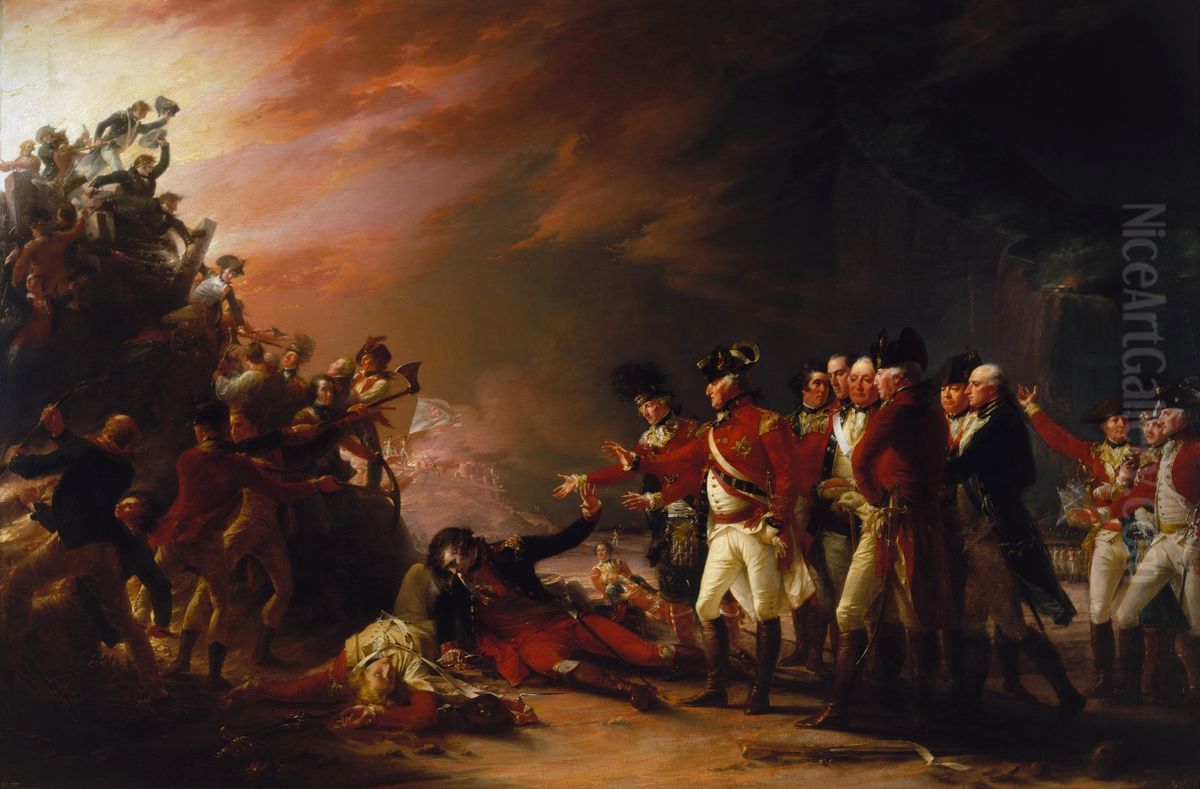 The Sortie Made By The Garrison Of Gibraltar Oil Painting by John Trumbull