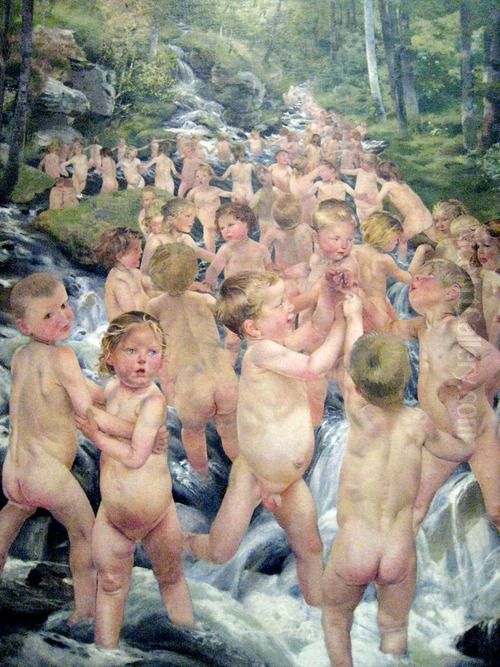 The Source of Life Oil Painting by Leon Frederic