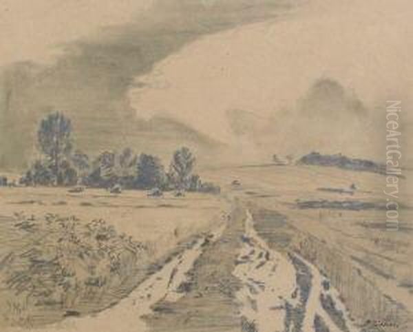 Weg Nach Wallendorf Oil Painting by Paul Wilhelm Tubbecke