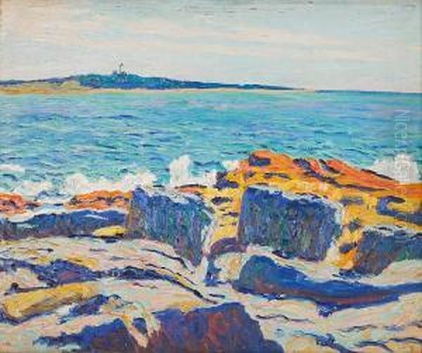 View Of Baker's Island Oil Painting by Allen Tucker