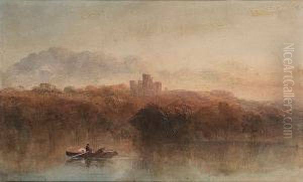 Windermere With Wray Castle Beyond Oil Painting by Edward Tucker