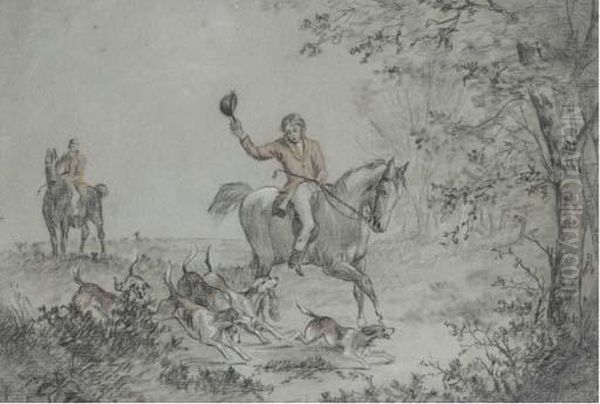 Tally Ho! Oil Painting by Francis Calcraft Turner