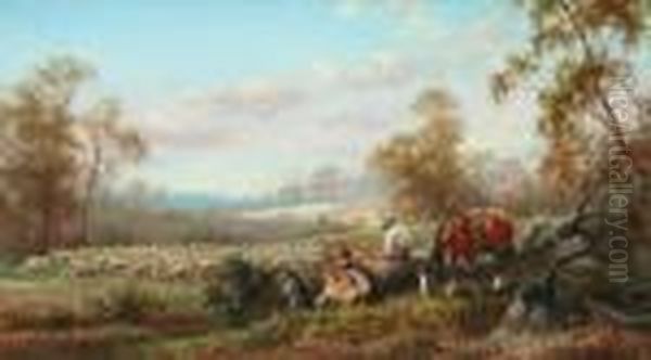 Drover At Rest Oil Painting by James Alfred Turner