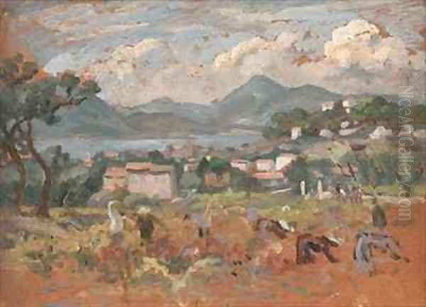 Beyond Avignon Oil Painting by Roger Fry
