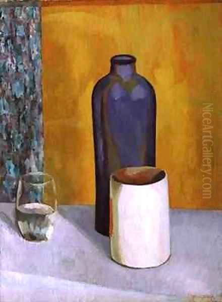 Still Life with a Blue Bottle Oil Painting by Roger Fry