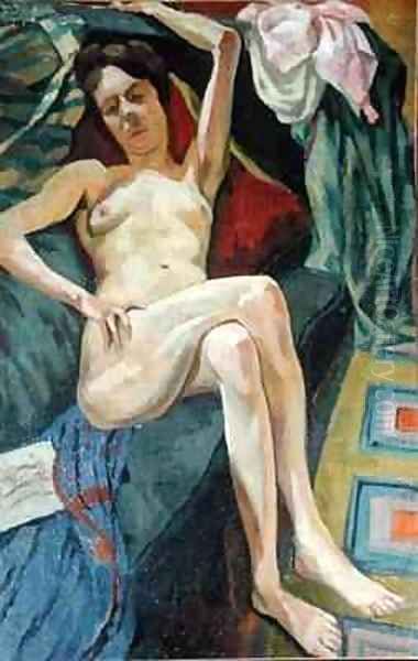 Woman on Sofa Oil Painting by Roger Fry