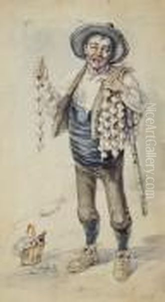 Vendedor De Ajos Oil Painting by Ignacio Ugarte Bereciartu