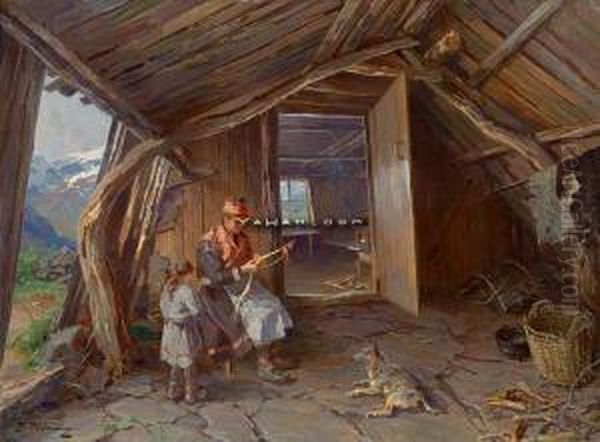 Finngame, Nordland Oil Painting by Even Ulving