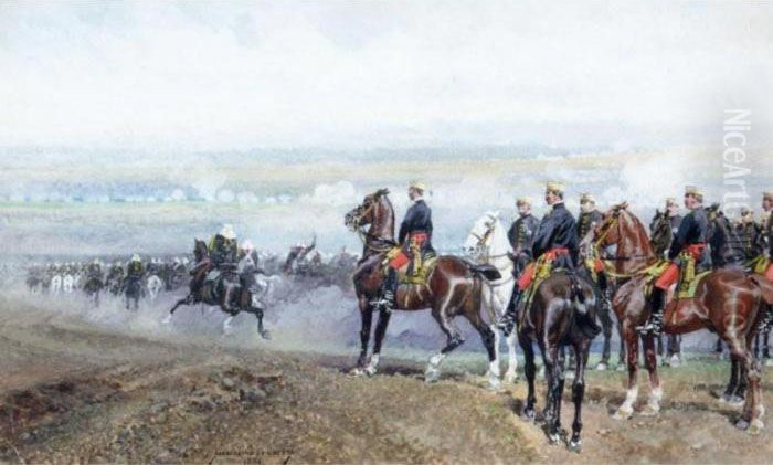 Alphonso Xii, King Of Spain (1874-1885) Oil Painting by Marcelino Unceta Y Lopez