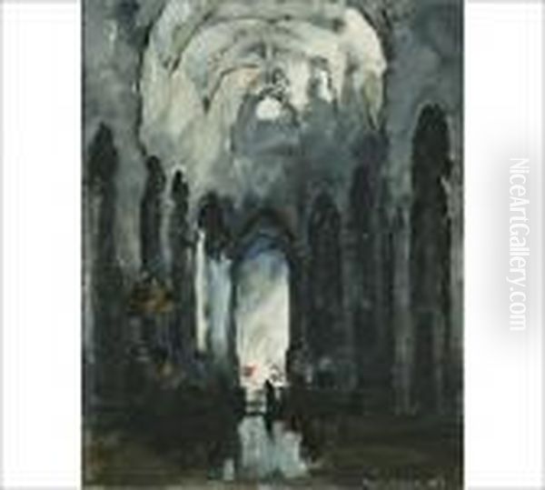 Turku Cathedral Oil Painting by Ragnar Ungern