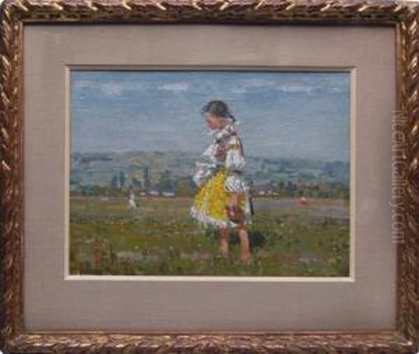 Divka V Kroji Nesouci Ob
E
Erstveni Na Pole Oil Painting by Joza Uprka