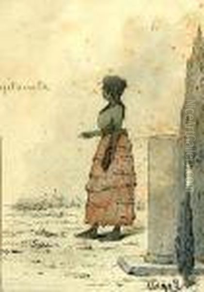 Gitaneta
 . Oil Painting by Modesto Urgell y Inglada