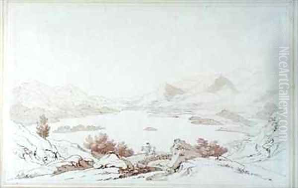 General View of Lake of Derwent Water Oil Painting by Joseph Farington