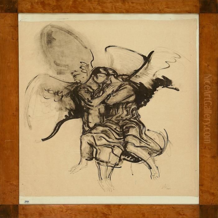 Angels Oil Painting by Einar Utzon-Frank