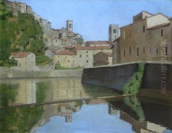 Veduta Di Santa Fiora Oil Painting by Memo Vagaggini