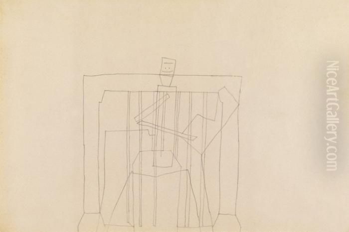 Whistle With Gate Oil Painting by Lajos Vajda