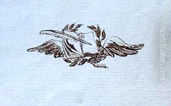 Drawing from Michael Faradays scrapbook 4 Oil Painting by Michael Faraday