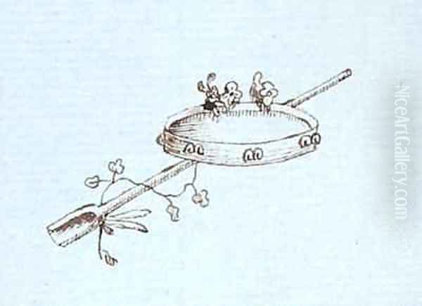 Drawing from Michael Faradays scrapbook 5 Oil Painting by Michael Faraday