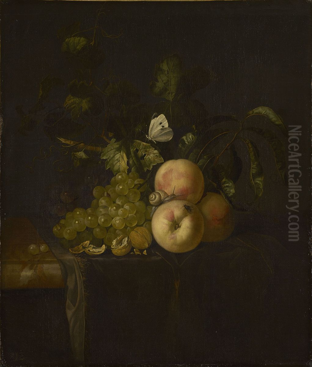Still Life With Fruit Oil Painting by Willem Van Aelst