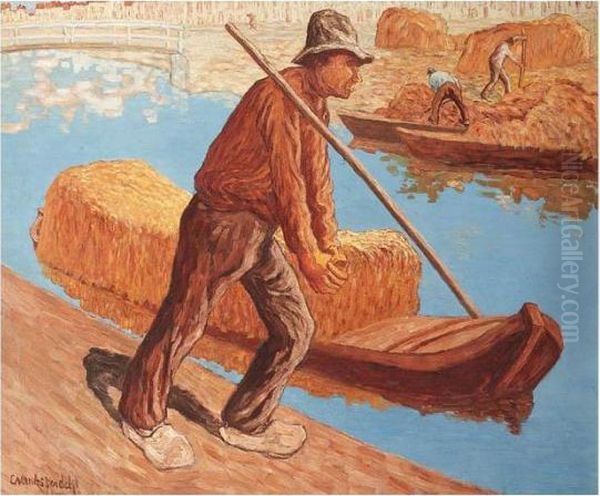The Bargeman Oil Painting by Cornelis Albert Van Assendelft