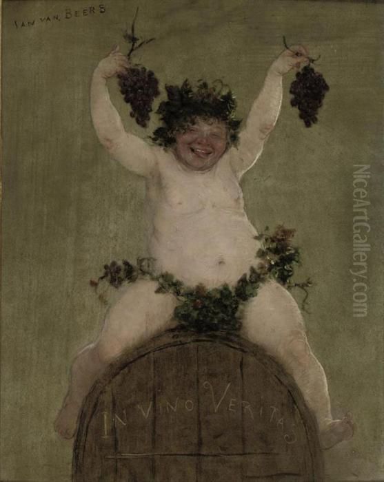 In Vino Veritas Oil Painting by Jan van Beers