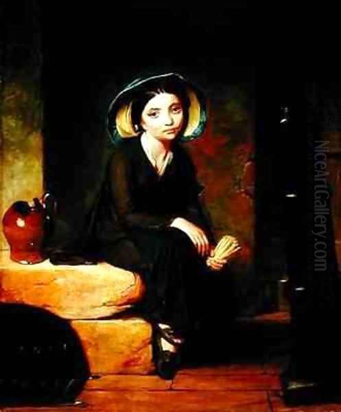 The Match Girl Oil Painting by George Whiting Flagg