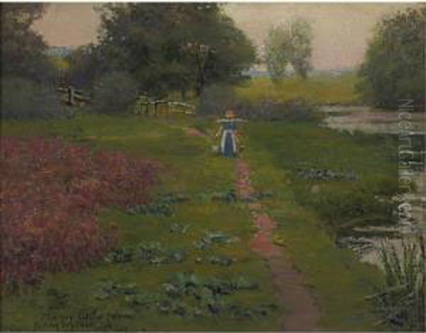 Farm Chores Oil Painting by Robert Ward Van Boskerck