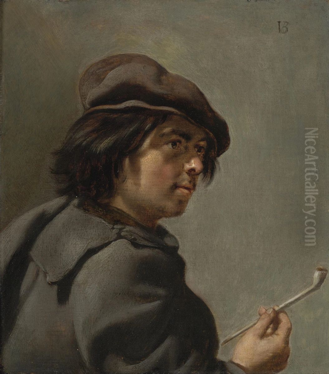 A Smoker Oil Painting by Jan Van Bijlert